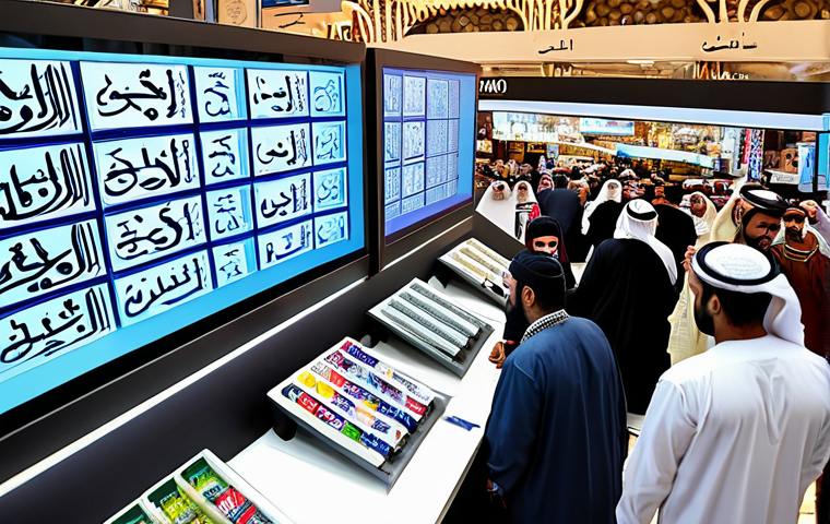 무역 실무의 최신 트렌드 - Cross-Border E-Commerce Success** * **Prompt:** "A bustling marketplace scene in Dubai, UAE, show...
