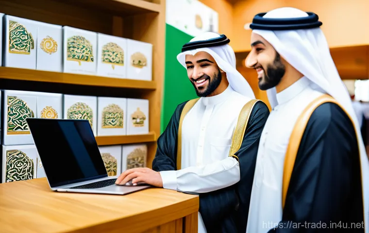 무역 실무 이해하기 - Image Prompt 1: The Flourishing Arab Digital Marketplace**