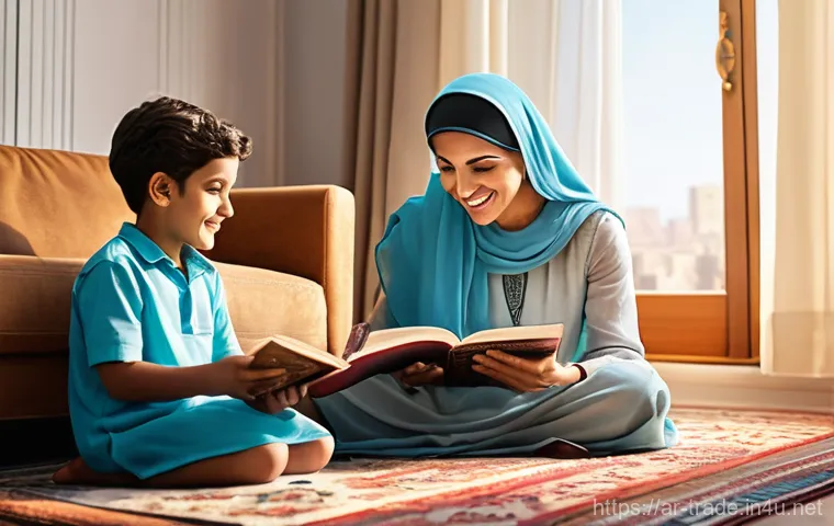 무역 마케팅 전략 사례 - **Prompt: "An inspiring scene depicting the essence of content marketing within an Arab household. A...